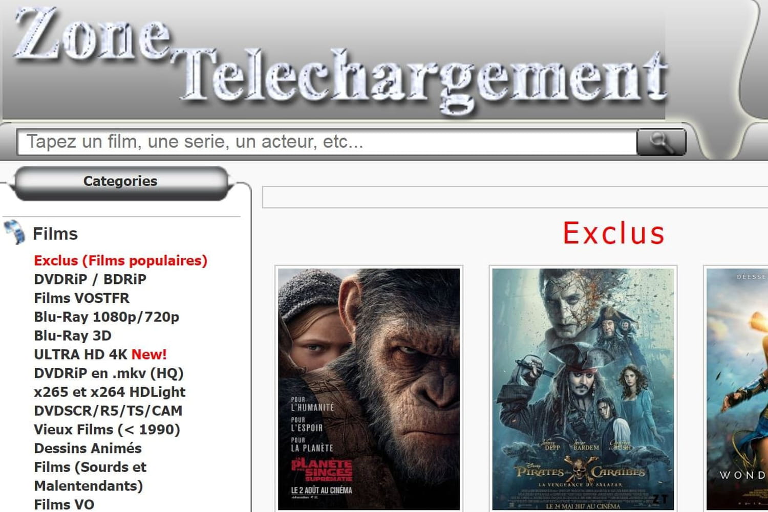 découvrez zone téléchargement, votre site de référence pour télécharger gratuitement des films et séries en haute qualité. accédez à un large catalogue mis à jour régulièrement et profitez du meilleur du divertissement en un clic !
